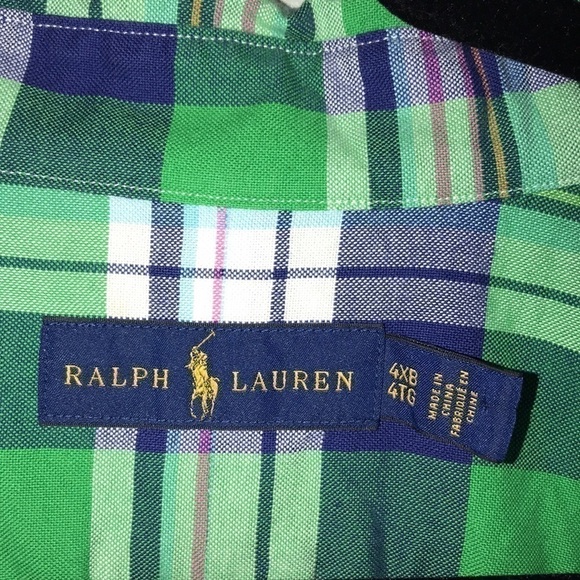 NWT Ralph Lauren Plaid Button-Down Shirt Size 4XB/4TG​​​ - Picture 7 of 10